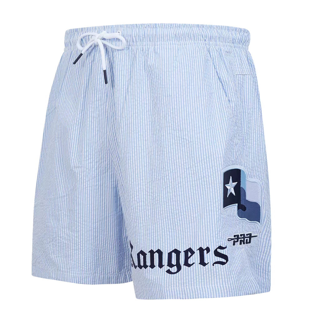 Pro Standard Texas Rangers Country Club Shorts-Light Blue